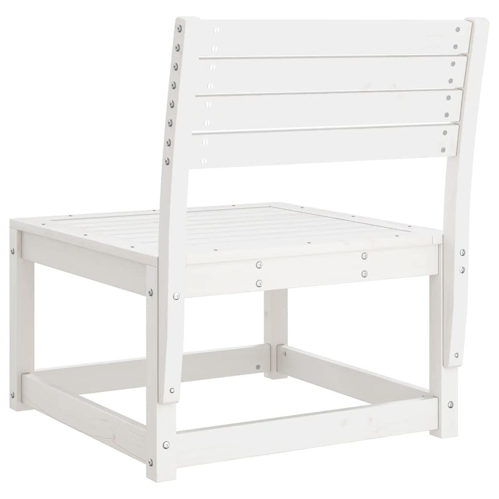 vidaXL Garden Sofa White Solid Wood Pine 6