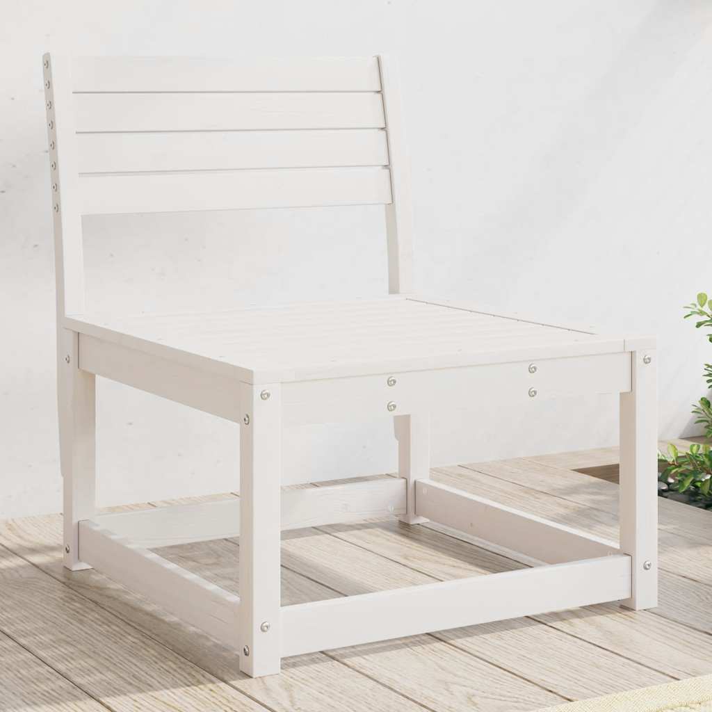vidaXL Garden Sofa White Solid Wood Pine 1