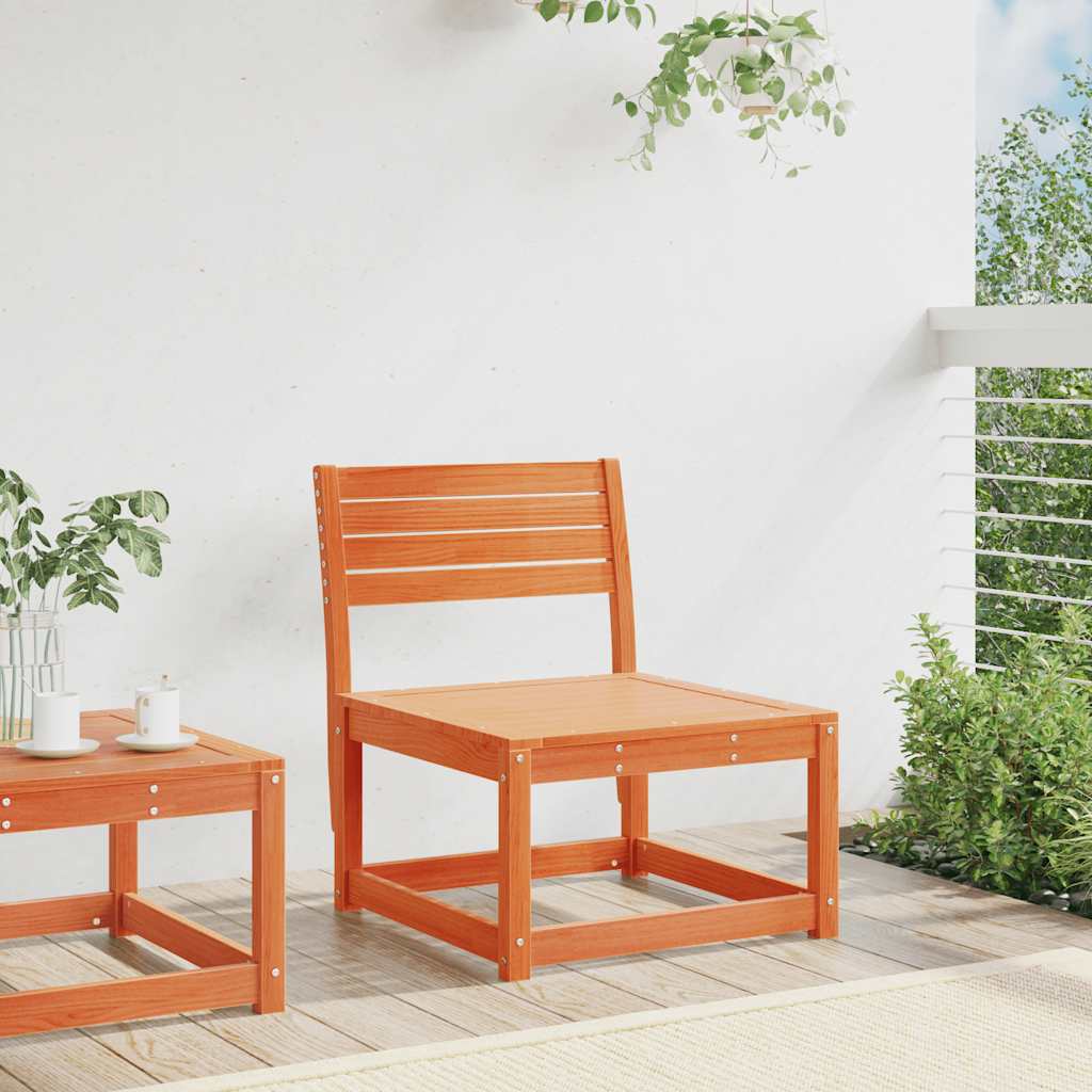 vidaXL Garden Sofa Wax Brown Solid Wood Pine 3
