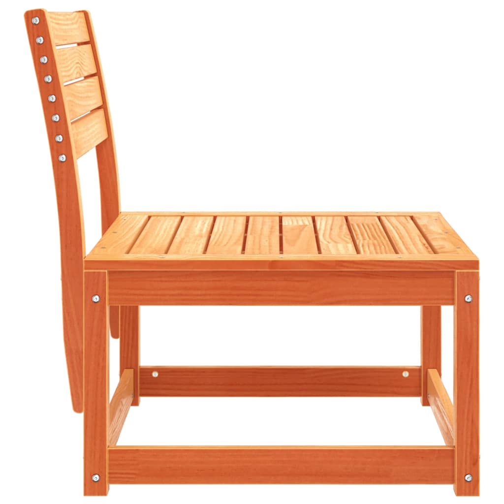 vidaXL Garden Sofa Wax Brown Solid Wood Pine 5