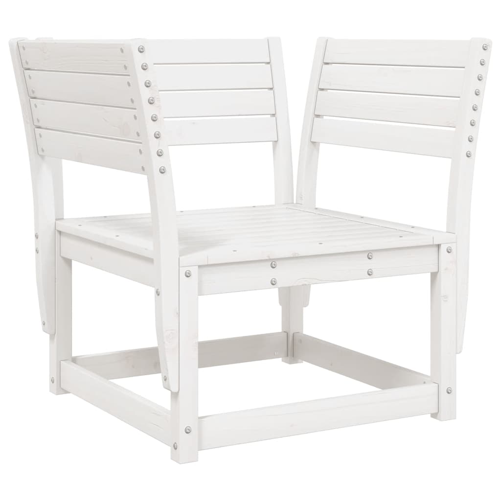 vidaXL Garden Chair White Solid Wood Pine 2