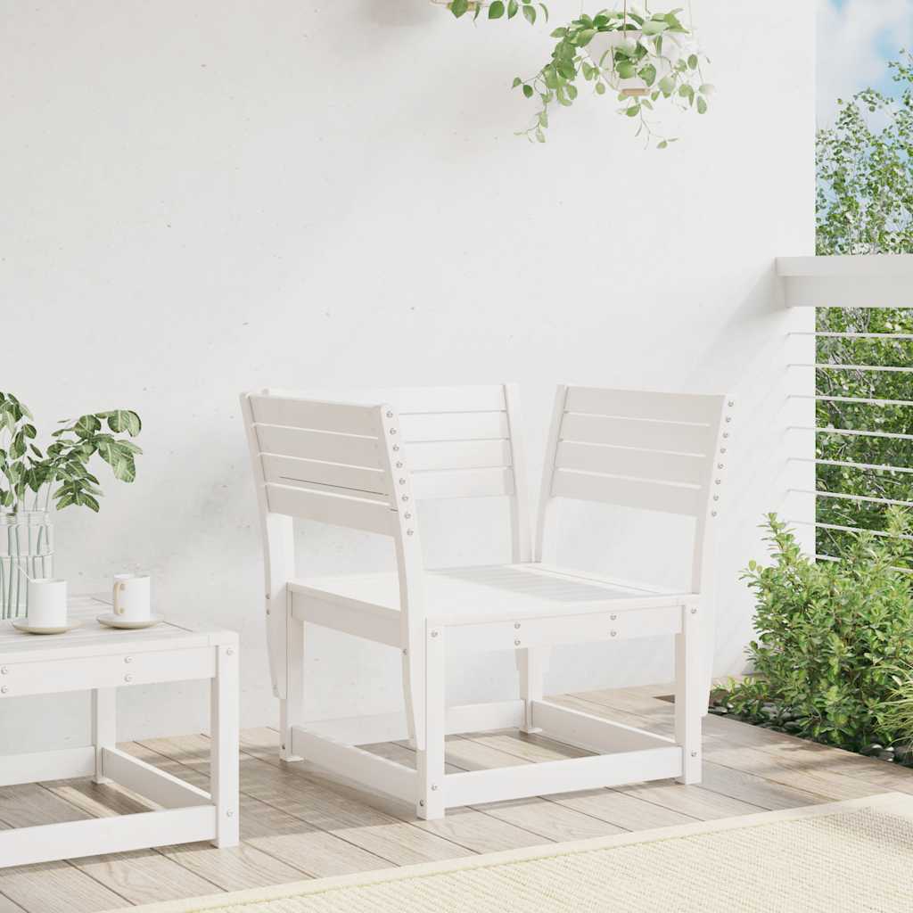 vidaXL Garden Chair White Solid Wood Pine 3