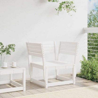 vidaXL Garden Chair White Solid Wood Pine 3