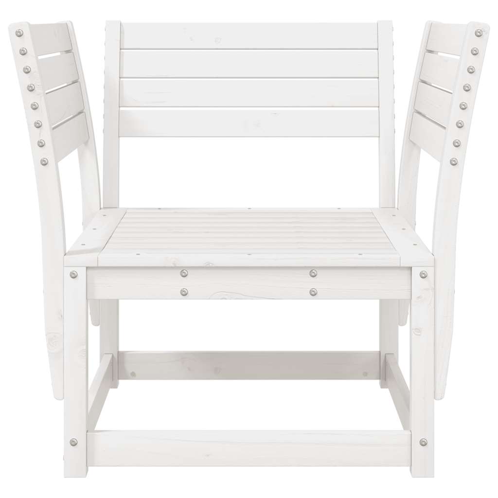 vidaXL Garden Chair White Solid Wood Pine 4