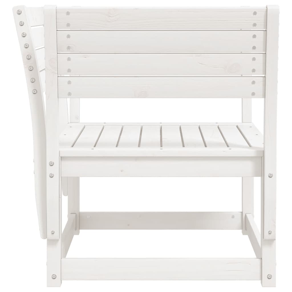 vidaXL Garden Chair White Solid Wood Pine 5