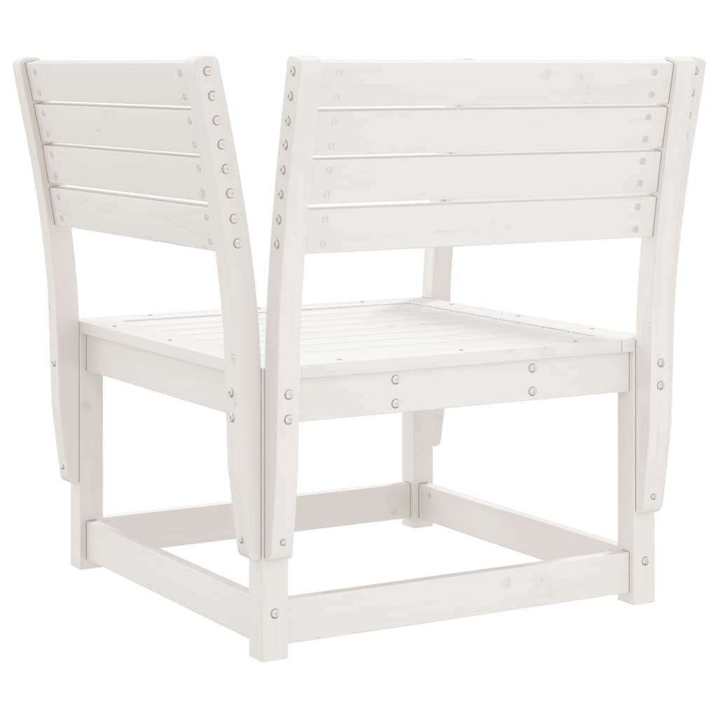 vidaXL Garden Chair White Solid Wood Pine 6