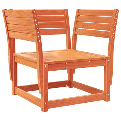 vidaXL Garden Chair Wax Brown Solid Wood Pine 2