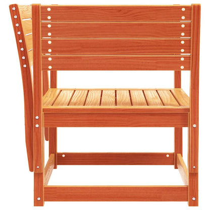 vidaXL Garden Chair Wax Brown Solid Wood Pine 5