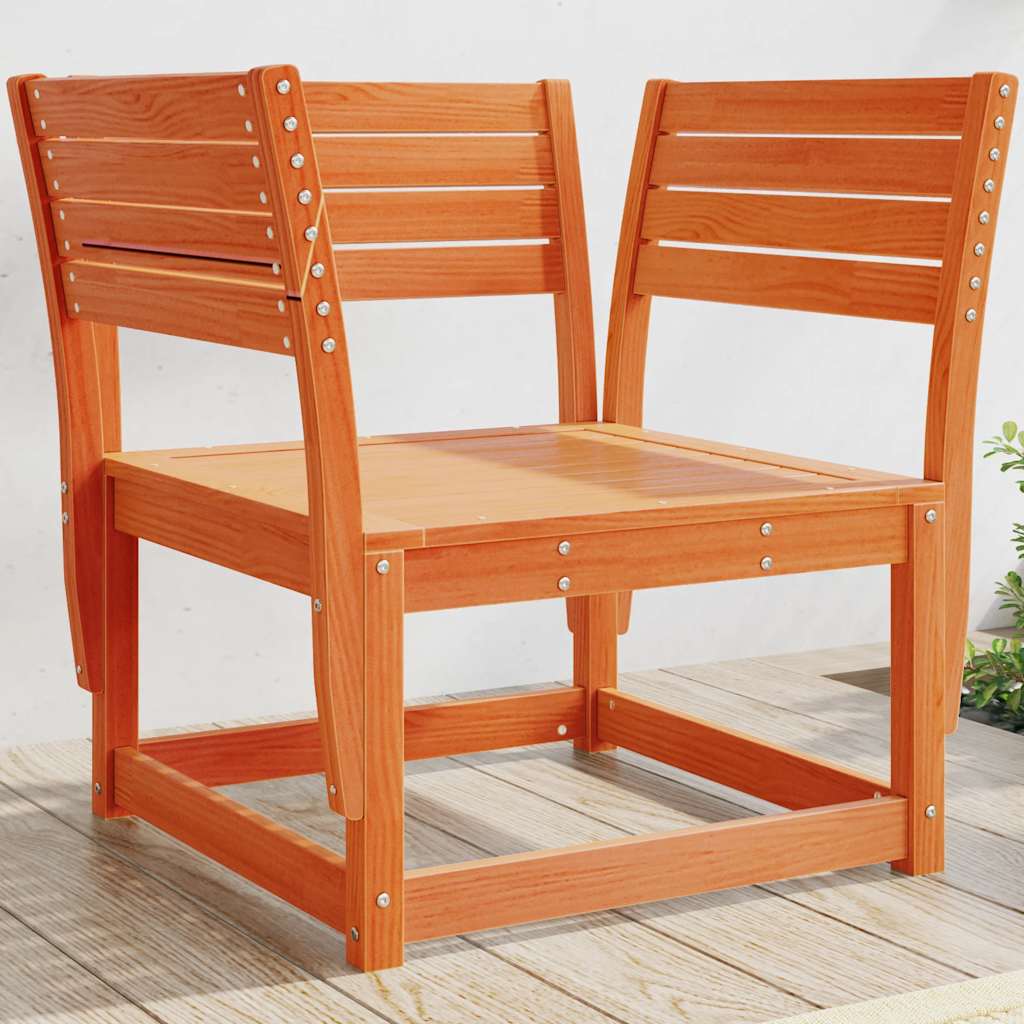 vidaXL Garden Chair Wax Brown Solid Wood Pine 1
