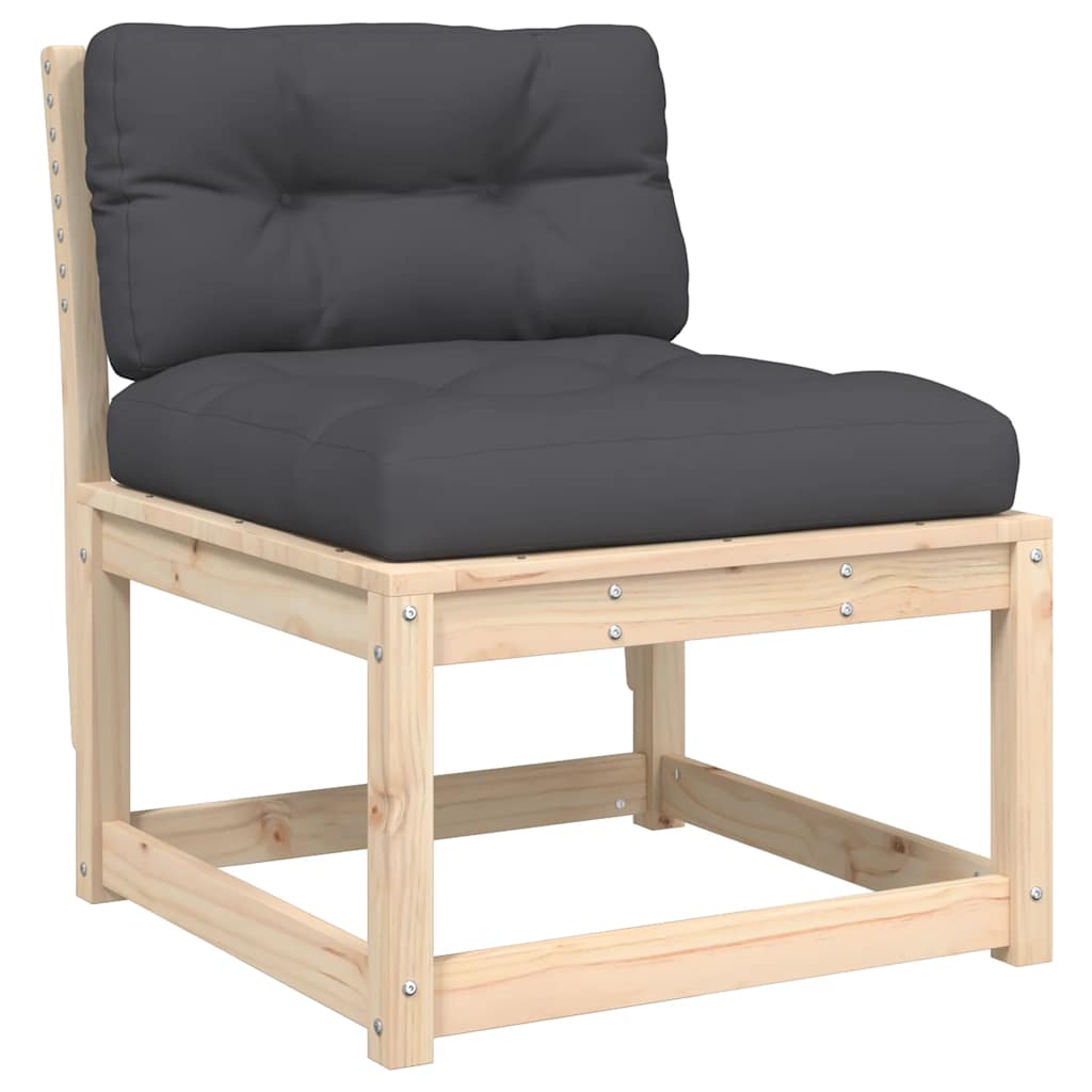 vidaXL Garden Sofa with Cushions Solid Wood Pine 2