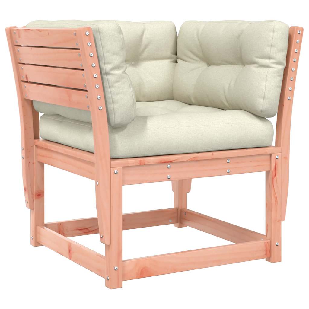 vidaXL Garden Sofa Armrest with Cushions Solid Wood Douglas 2