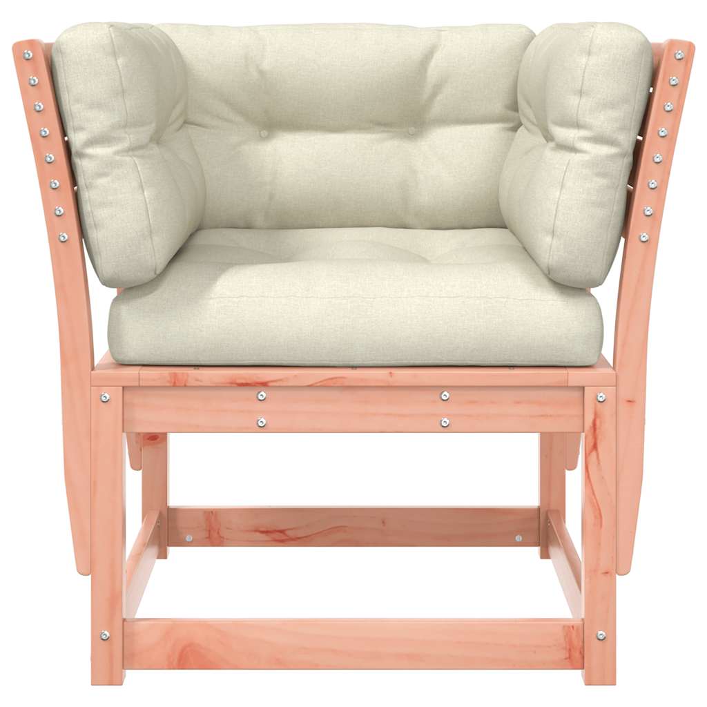 vidaXL Garden Sofa Armrest with Cushions Solid Wood Douglas 5