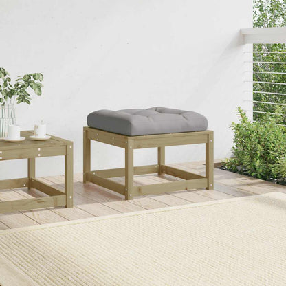 vidaXL Garden Footstool with Cushions Impregnated Wood Pine 3