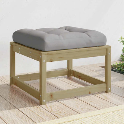 vidaXL Garden Footstool with Cushions Impregnated Wood Pine 1