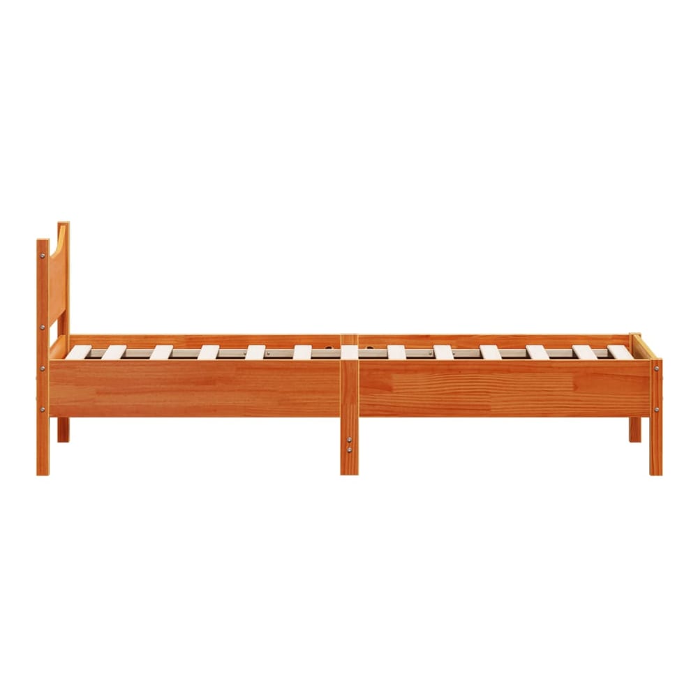 Bed Frame without Mattress Solid Wood Pine Length 190 cm 75 cm