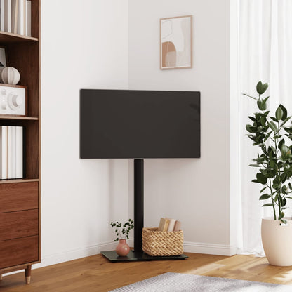 vidaXL Corner TV Stand 1-Tier for 32-65 Inch Black 1