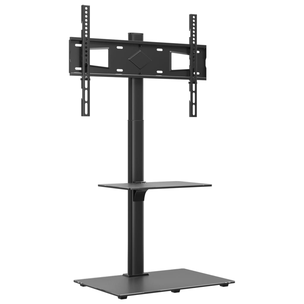 vidaXL Corner TV Stand 2-Tiers for 32-65 Inch Black 2
