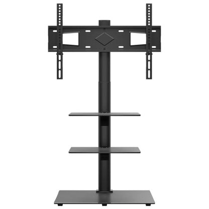 vidaXL Corner TV Stand 3-Tiers for 32-65 Inch Black 3