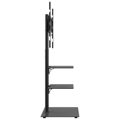 vidaXL Corner TV Stand 3-Tiers for 32-65 Inch Black 4