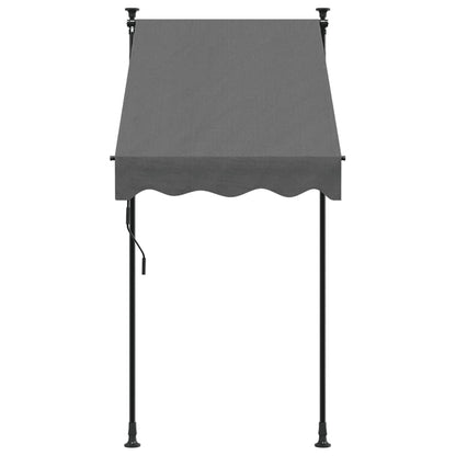 Retractable Awning 100x150 cm Fabric and Steel Anthracite frame Anthracite 100 cm