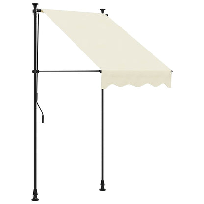 Retractable Awning 100x150 cm Fabric and Steel Anthracite frame Cream 100 cm