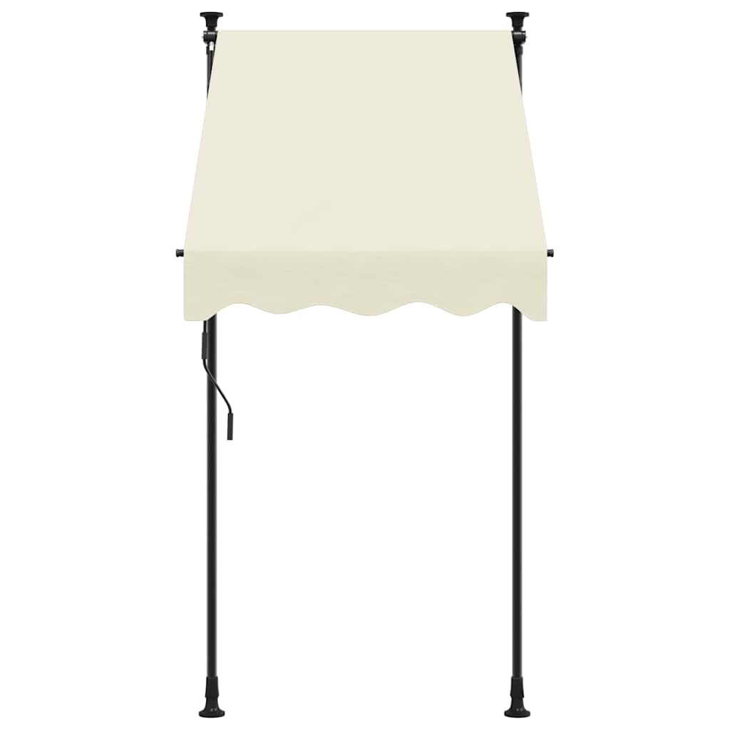 Retractable Awning 100x150 cm Fabric and Steel Anthracite frame Cream 100 cm