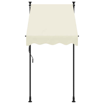 Retractable Awning 100x150 cm Fabric and Steel Anthracite frame Cream 100 cm