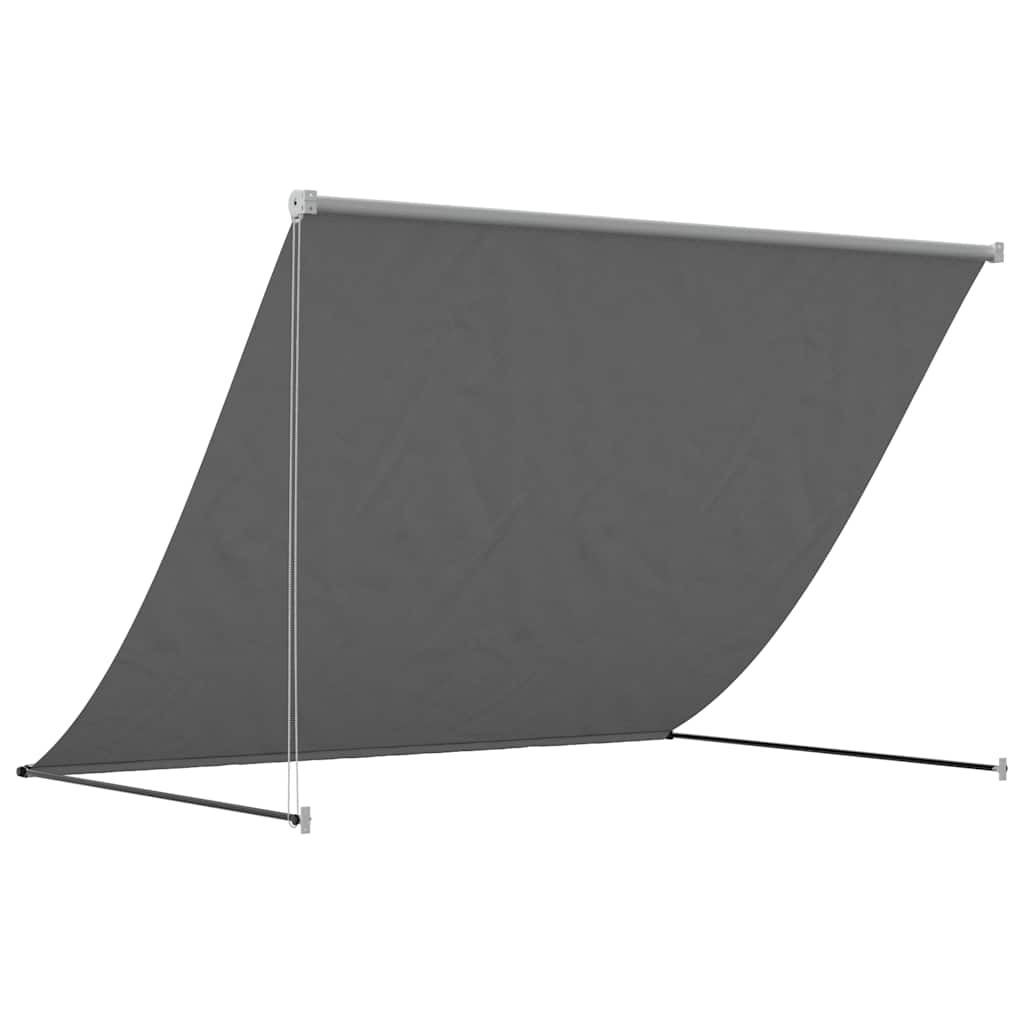 vidaXL Retractable Awning Anthracite 200x150 cm Fabric and Steel 5