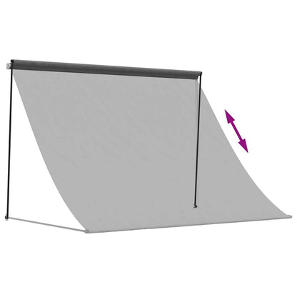 vidaXL Retractable Awning Anthracite 200x150 cm Fabric and Steel 6