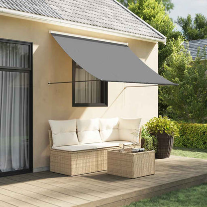vidaXL Retractable Awning | Anthracite | Steel, Polyester | 250x150 cm 1