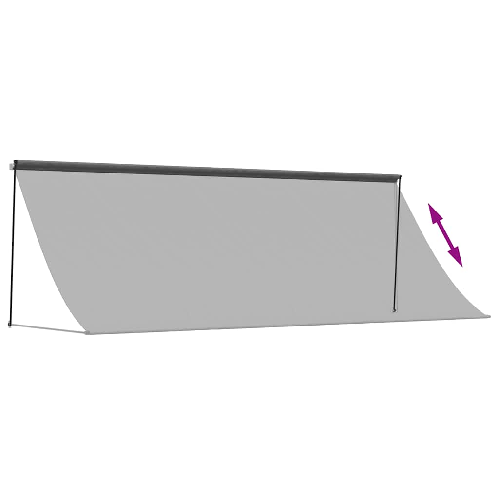 vidaXL Retractable Awning Anthracite 350x150 cm Fabric and Steel 6