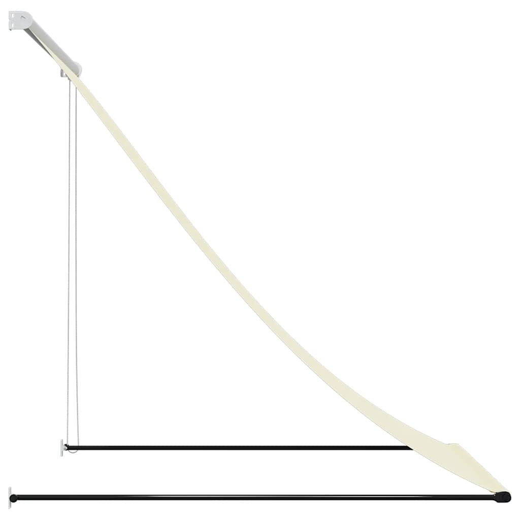 vidaXL Retractable Awning Cream 150x150 cm Fabric and Steel 4