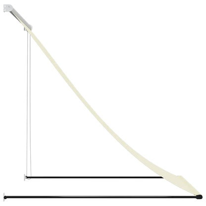 vidaXL Retractable Awning Cream 150x150 cm Fabric and Steel 4