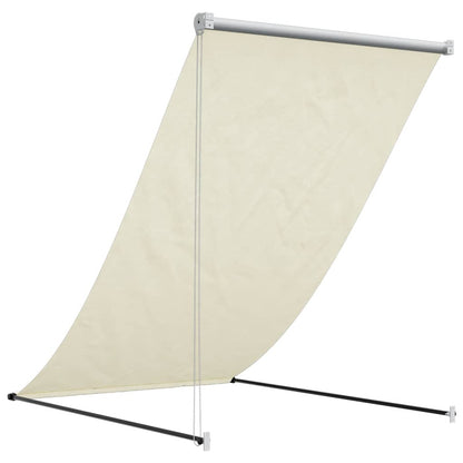 vidaXL Retractable Awning Cream 150x150 cm Fabric and Steel 5