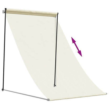 vidaXL Retractable Awning Cream 150x150 cm Fabric and Steel 6