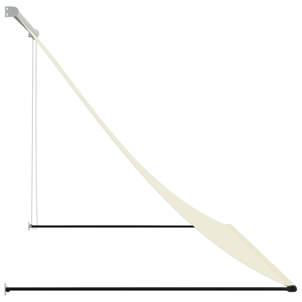 vidaXL Retractable Awning Cream 200x150 cm Fabric and Steel 4