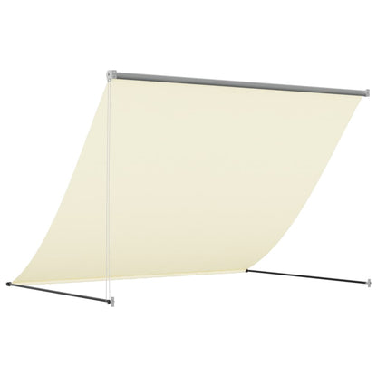 vidaXL Retractable Awning Cream 200x150 cm Fabric and Steel 5