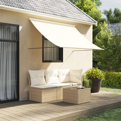 vidaXL Retractable Awning Cream 200x150 cm Fabric and Steel 1