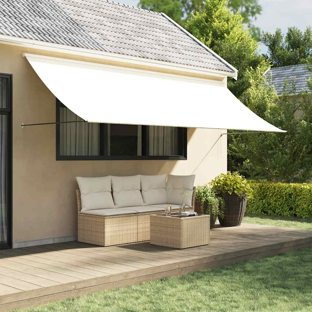 Retractable Awning Fabric and Steel Cream 350 x 150 cm