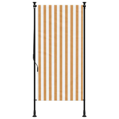 vidaXL Outdoor Roller Blind Orange and White 100x270 cm Fabric&Steel 3