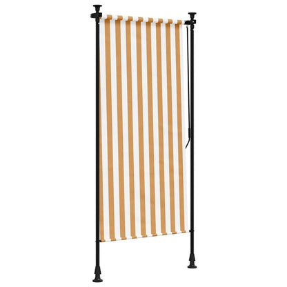 vidaXL Outdoor Roller Blind Orange and White 100x270 cm Fabric&Steel 5