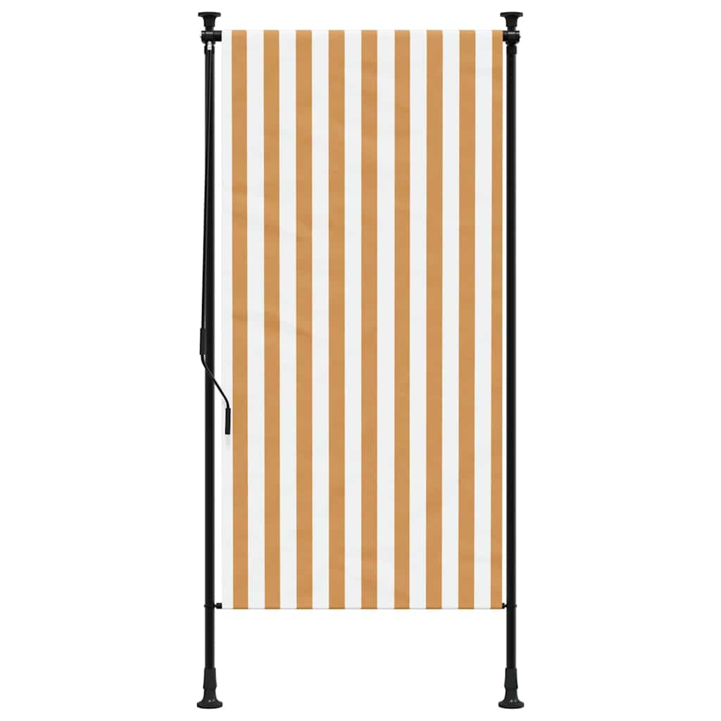 vidaXL Outdoor Roller Blind Orange and White 120x270 cm Fabric&Steel 3