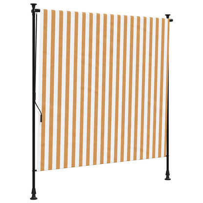 vidaXL Outdoor Roller Blind Orange and White 150x270 cm Fabric&Steel 2
