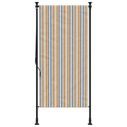 vidaXL Outdoor Roller Blind Yellow and White 100x270 cm Fabric&Steel 3