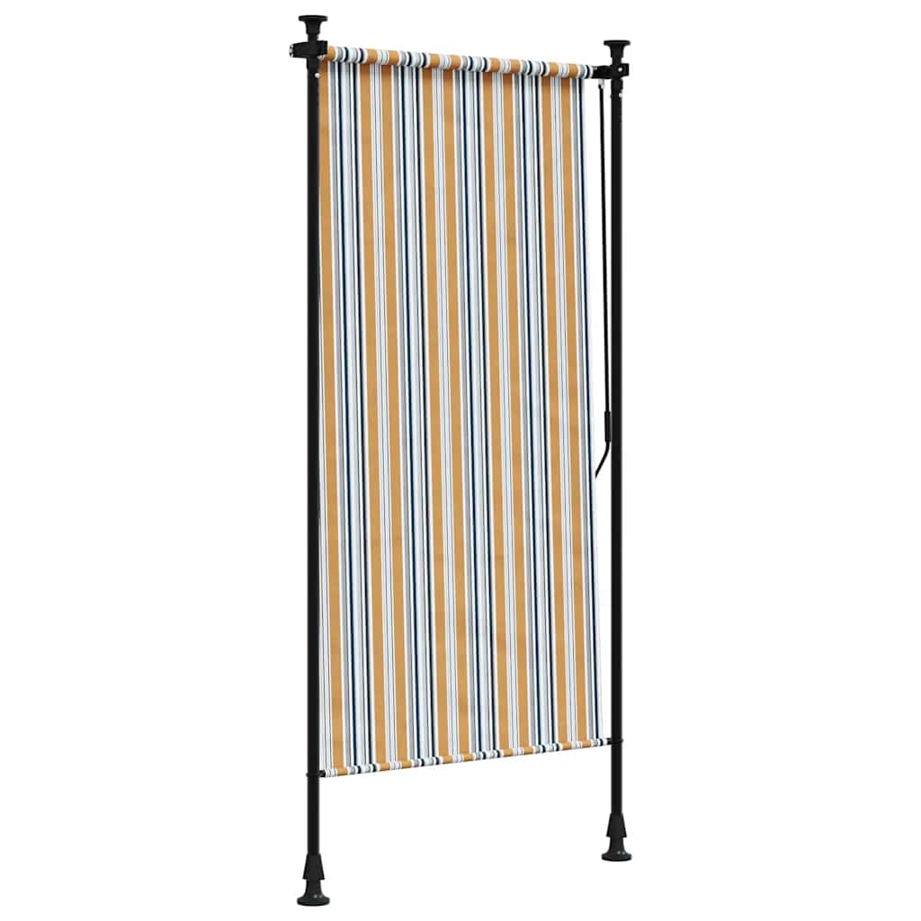 vidaXL Outdoor Roller Blind Yellow and White 100x270 cm Fabric&Steel 5