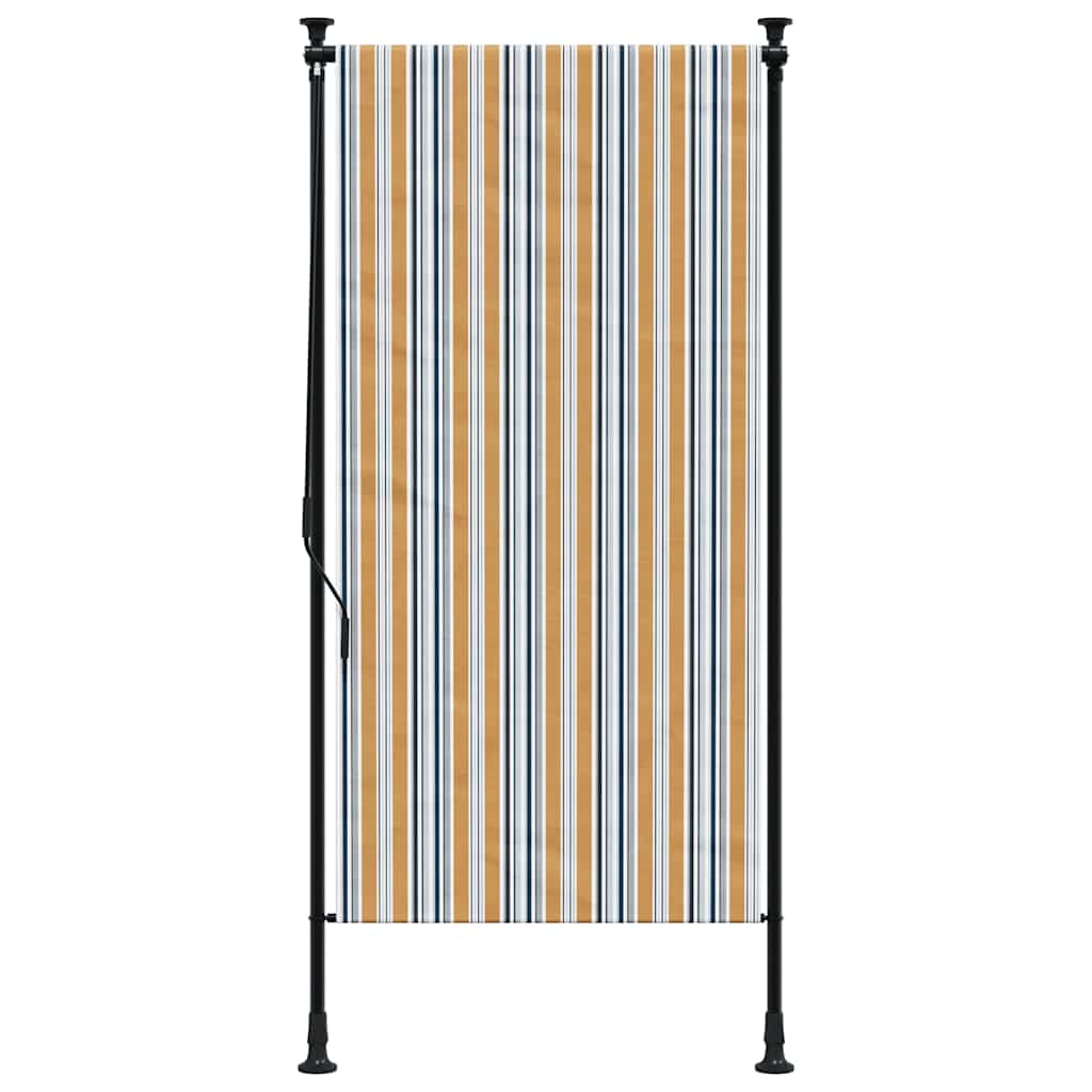 vidaXL Outdoor Roller Blind Yellow and White 120x270 cm Fabric&Steel 3
