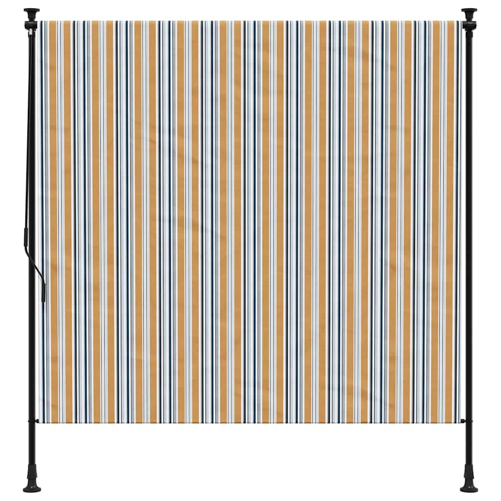 vidaXL Outdoor Roller Blind Yellow and White 150x270 cm Fabric&Steel 3