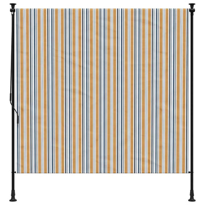 vidaXL Outdoor Roller Blind Yellow and White 150x270 cm Fabric&Steel 3