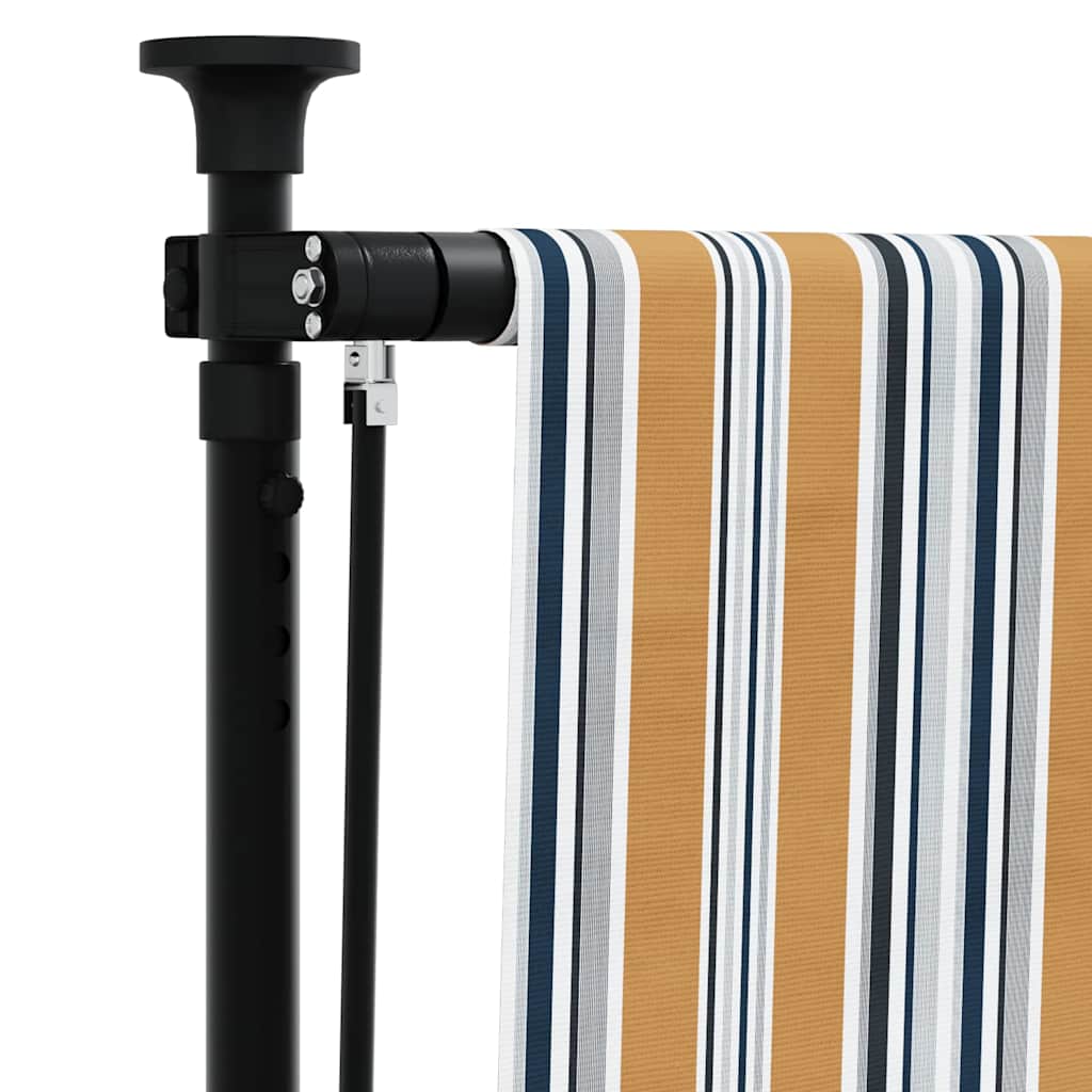 vidaXL Outdoor Roller Blind Yellow and White 150x270 cm Fabric&Steel 6