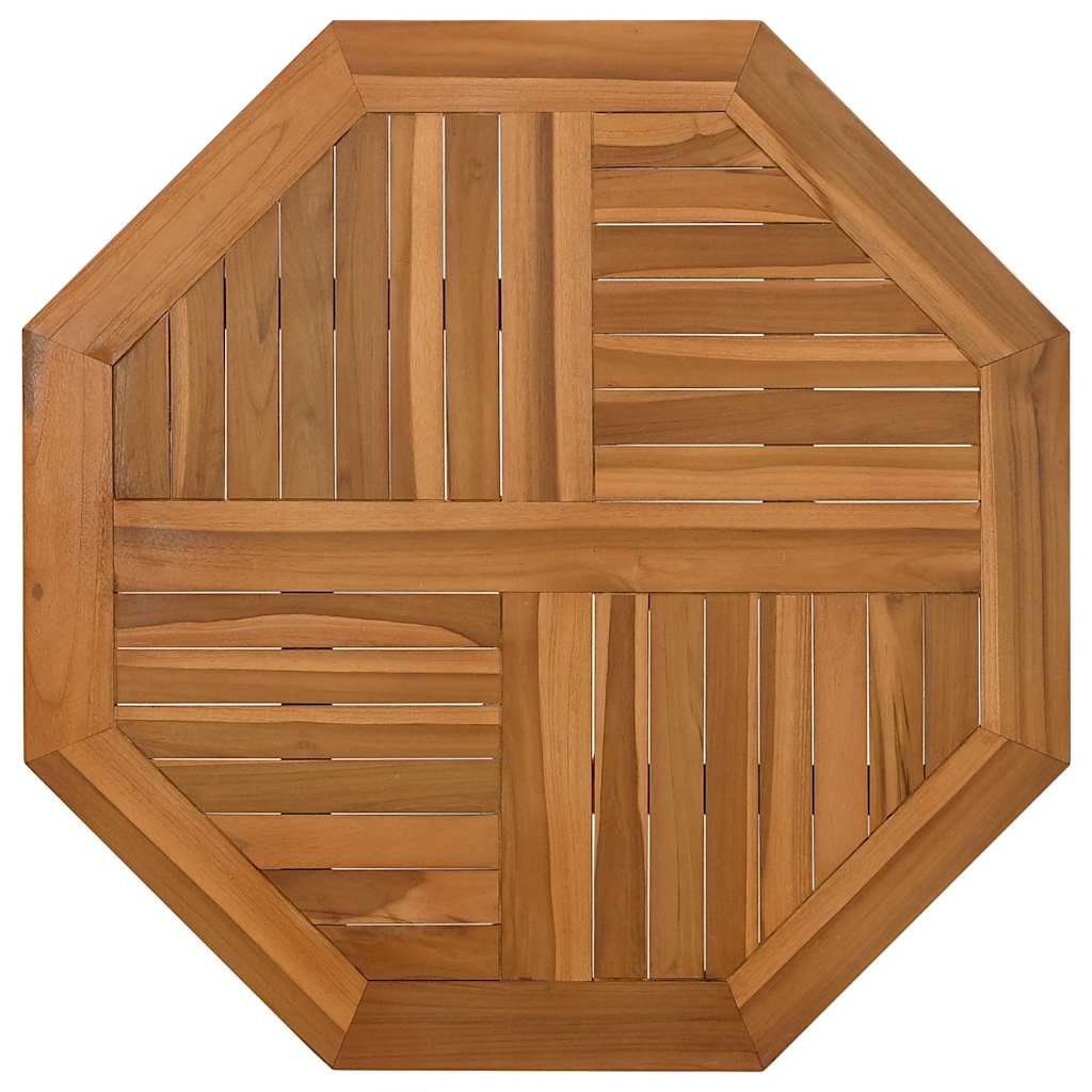 vidaXL Table Top 60x60x2.5 cm Octagonal Solid Wood Teak 2